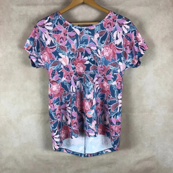 IDEOLOGY Floral Short Sleeve T-shirt NWOT SMALL - Picture 1 of 12